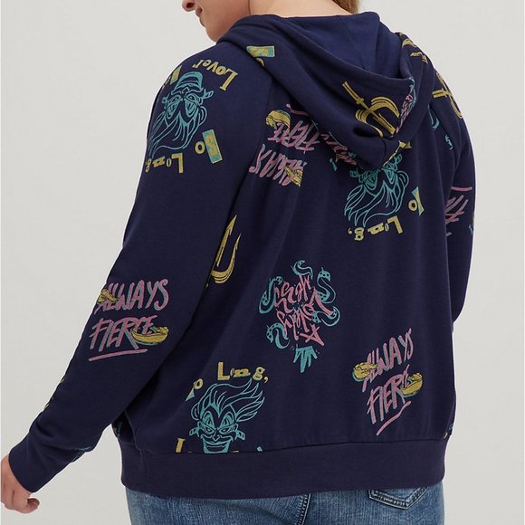 ZIP-UP HOODIE - FLEECE VILLAIN URSULA - Picture 2 of 5